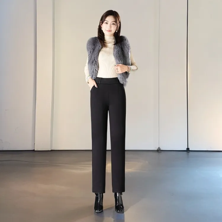 冬季加厚女士保暖休闲棉裤