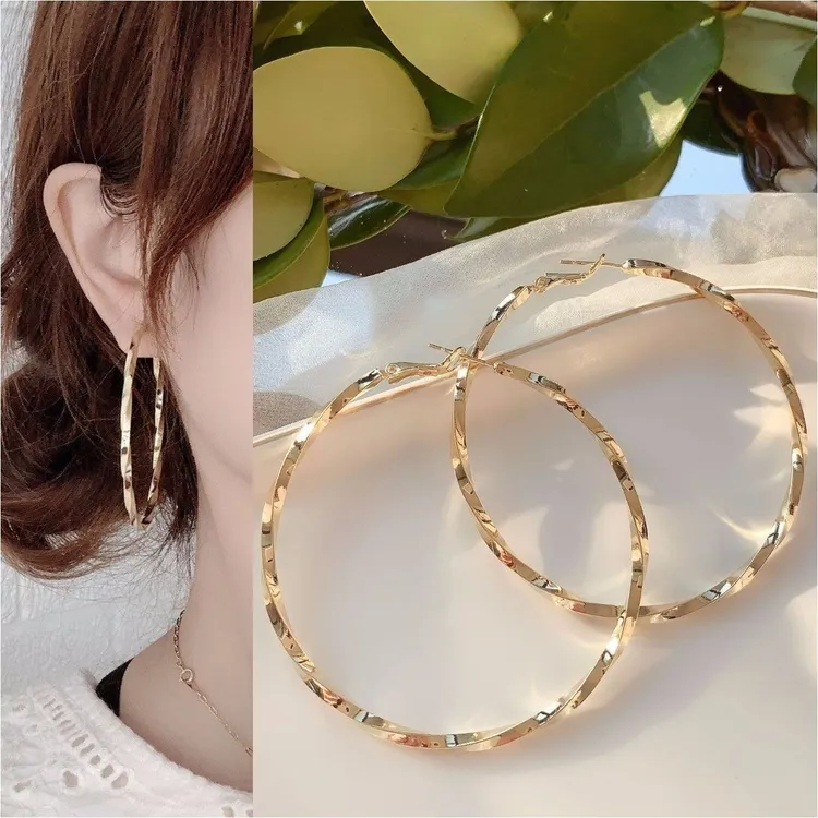 925银针耳饰 【109号】气质韩式夸张耳圈耳环(七夕)