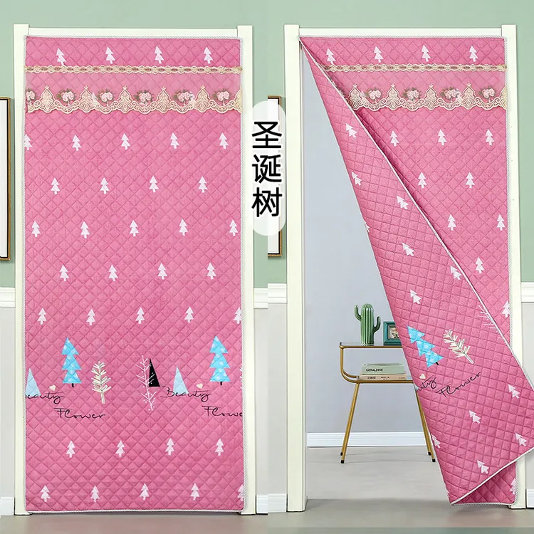 秋冬棉门帘保温家用防寒隔音隔断帘保暖挡风防风卧室用免打孔双面