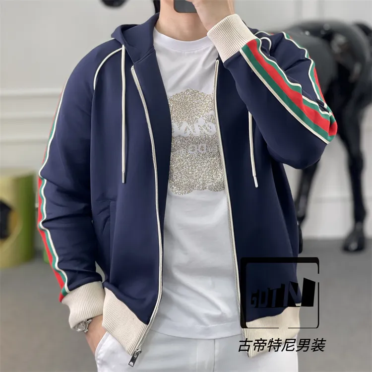 <古帝特尼>秋冬新款男士潮流欧货时尚百搭空气层连帽套装Z+8019