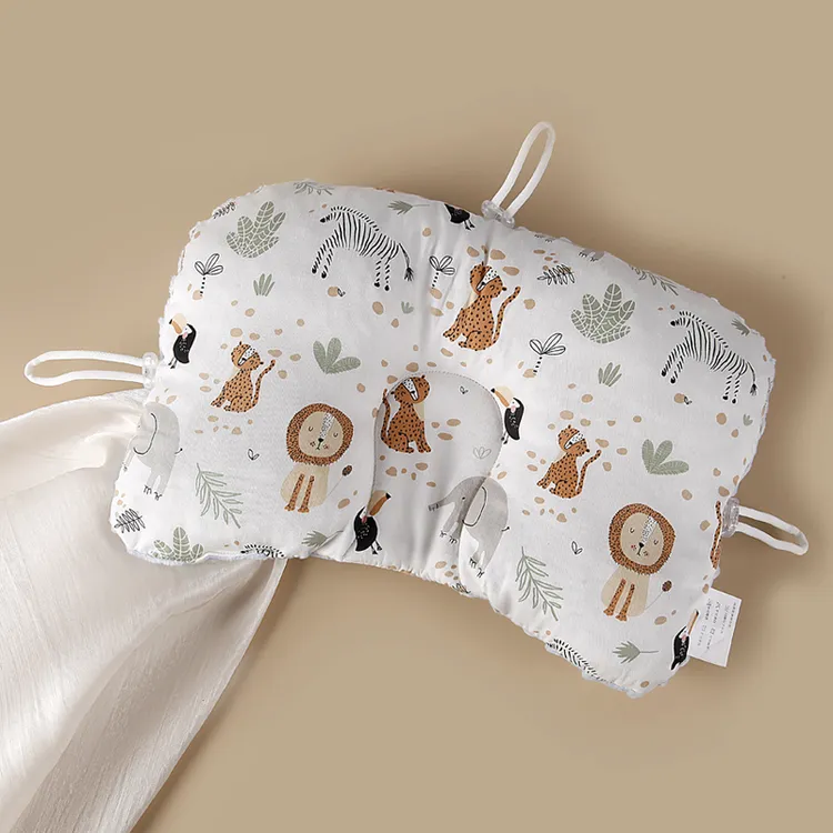 婴儿枕头0-1岁矫正偏头纠正头型3-6个月透气安抚新手儿宝宝定型枕