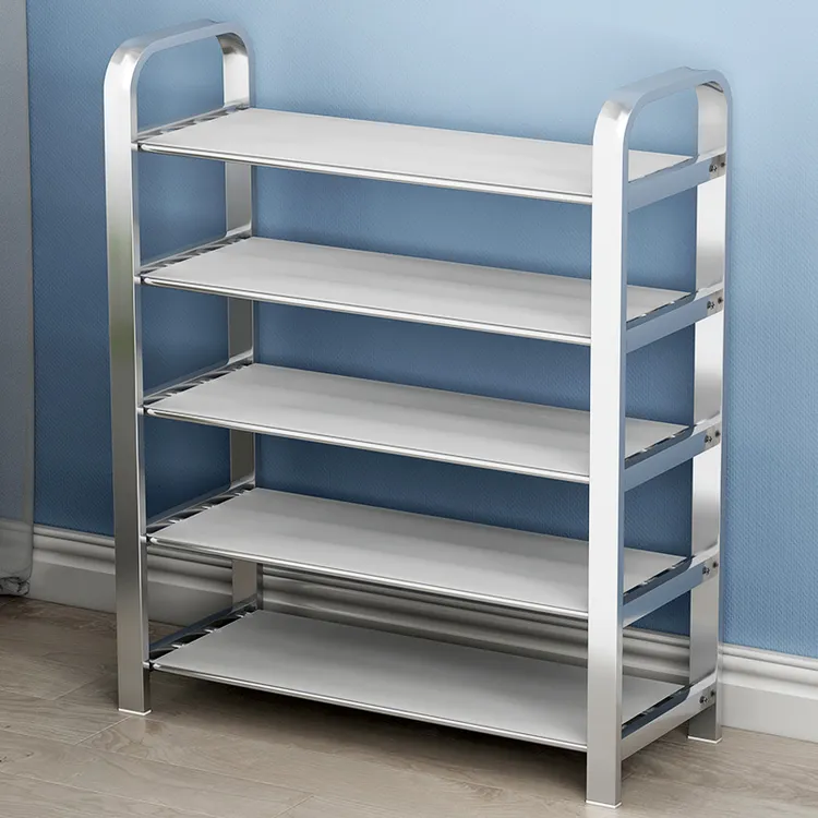 不锈钢简易多层落地专用鞋架子收纳鞋柜宿舍家用经济型鞋架置物架
