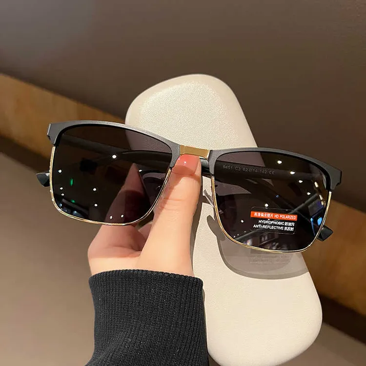 2024新款太阳镜男开车专用防紫外线方形墨镜网红大脸眼睛潮流偏光