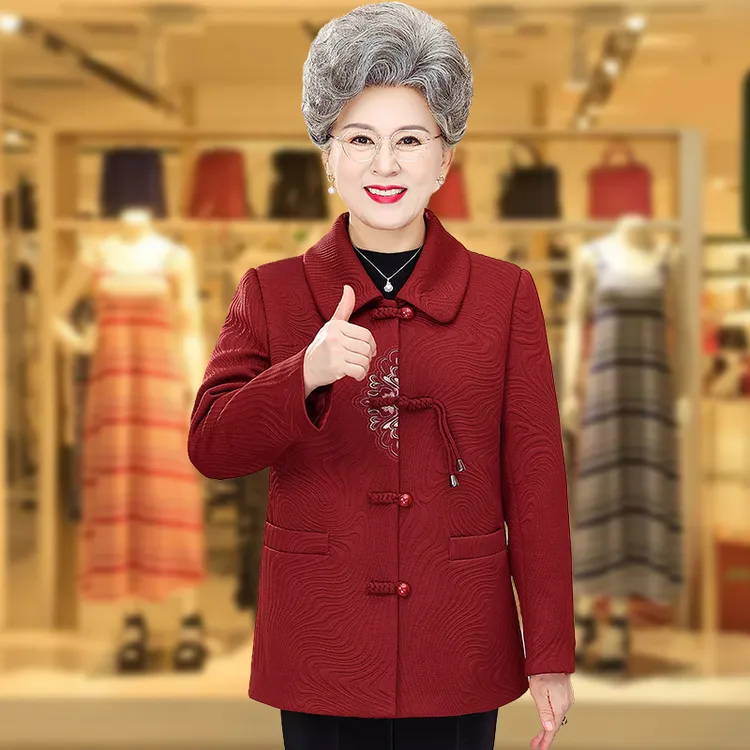 中老年妈妈秋装外套女60岁70老人衣服奶奶秋季外衣老太太长袖上衣