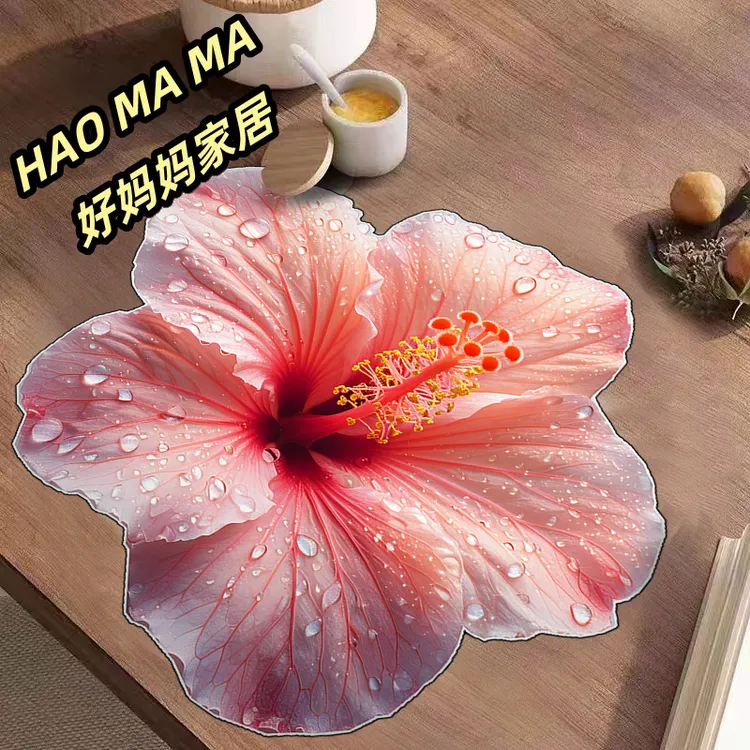 DN永生花-粉罗兰立体50厘米家用硅藻泥3mm台面沥水垫