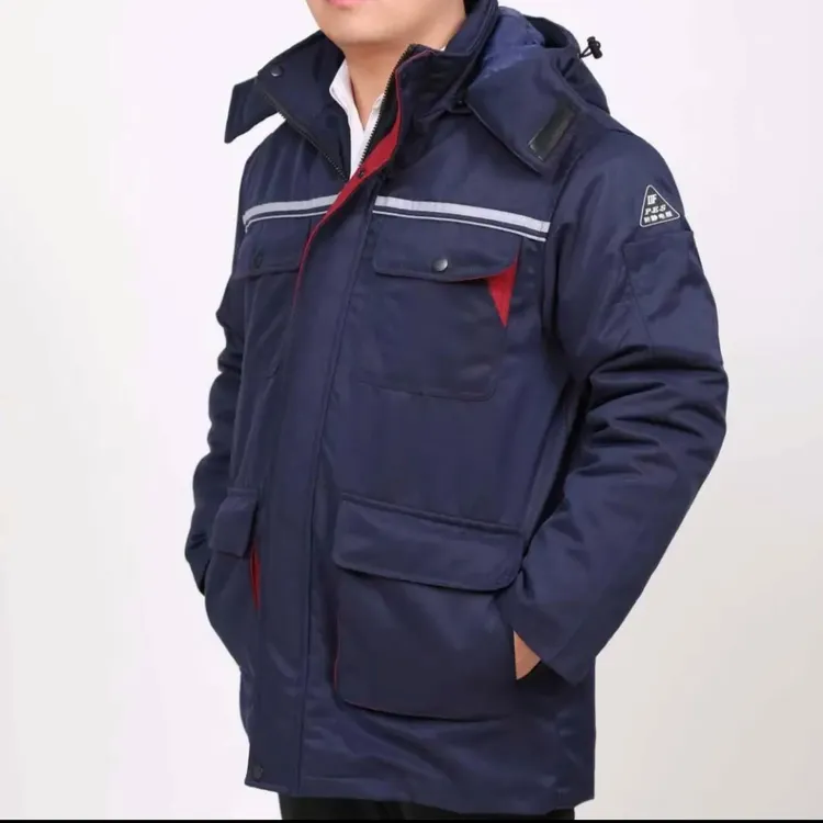 中长款工作棉服加厚男女反光条防静电防风劳保服户外棉袄棉衣耐磨