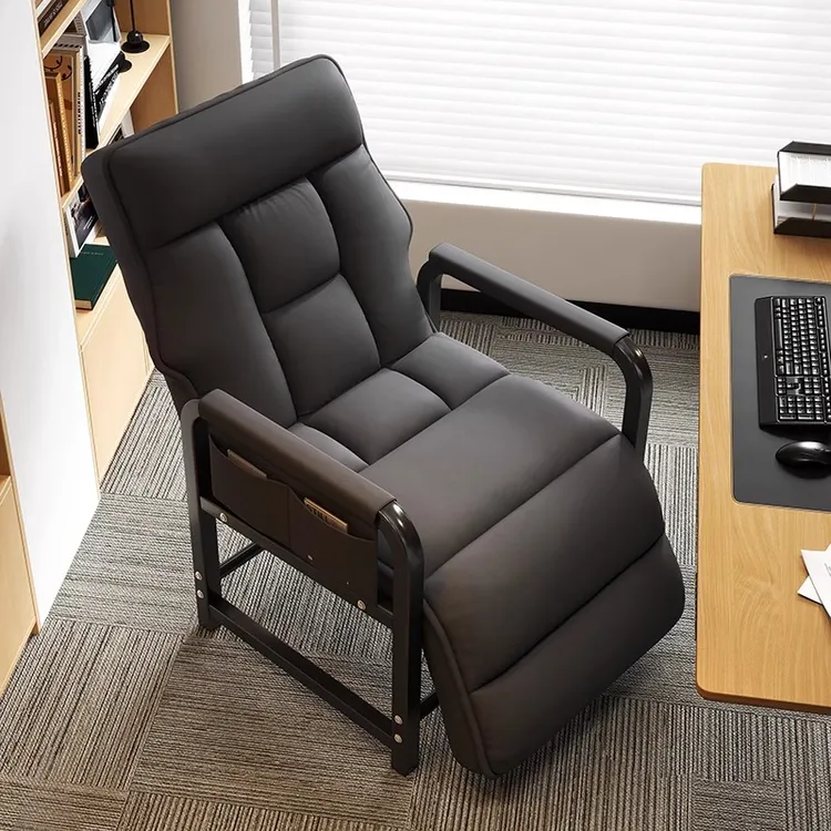 蓝泽折叠靠背椅慢回弹电脑椅躺椅宿舍午休午睡多功能懒人沙发椅