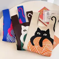 【BENNY本尼家】撞色针织包百搭手提   款式随机发