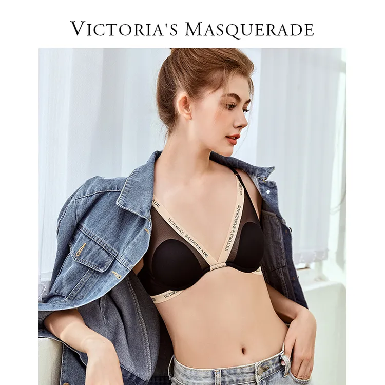妆舞法式内衣 深V性感 软支撑 女士薄款大胸显小胸软钢圈文胸