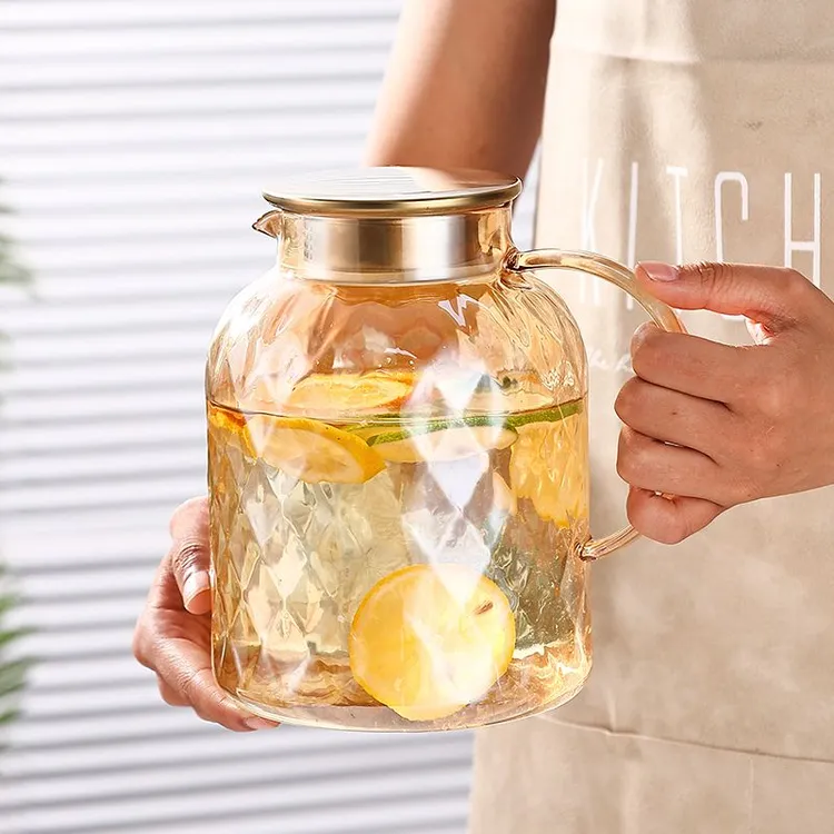 2000ML大容量高硼硅兰陵壶冷水壶耐高温泡茶壶凉水壶家用款（单壶）