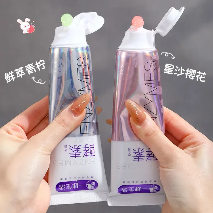 一肆生活酵素牙膏牙齿清洁护龈去牙渍水果味口气清新女家庭装实惠