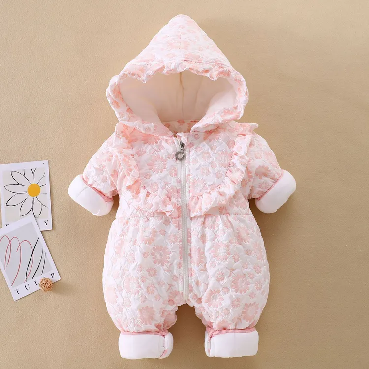 婴儿衣服秋冬加厚棉服婴幼儿外出服新生儿棉服套装连体衣宝宝棉衣