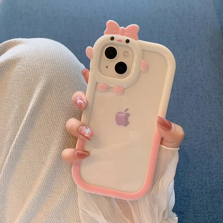 小怪兽渐变简约可爱网红手机壳iphone15promax苹果13/14透明12/11
