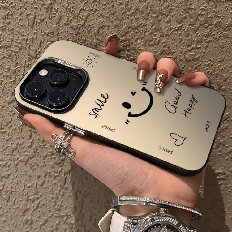 iphone15promax手机壳14plus苹果13大孔12pro英文11笑脸xr/xs小众