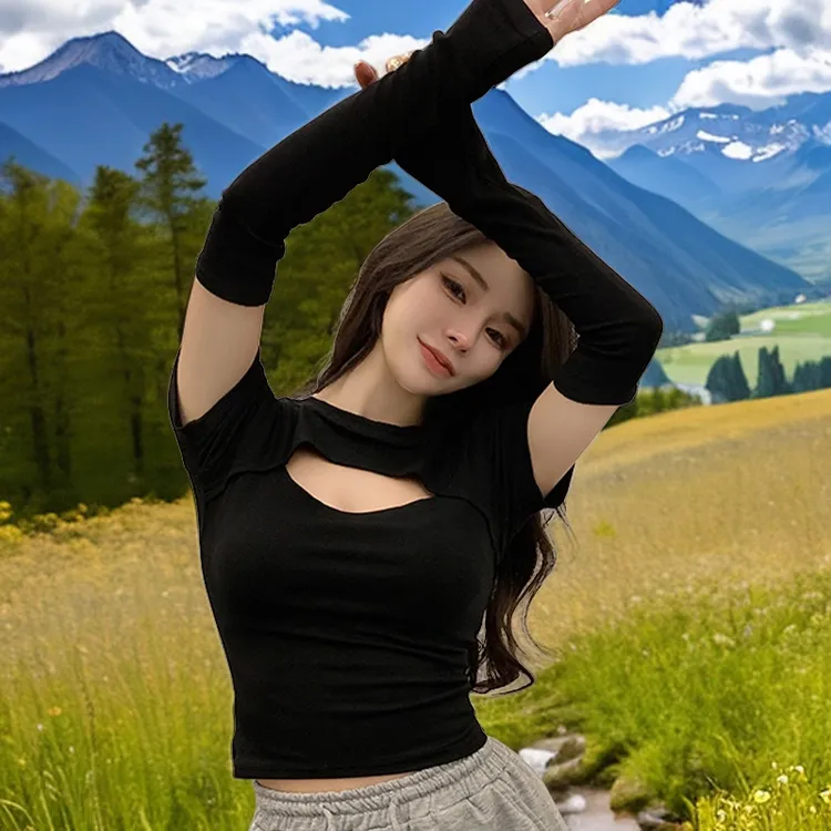 夏季防晒冰袖女款冰冰凉凉速干防晒袖套冰袖女新品爆款基础紧身袖