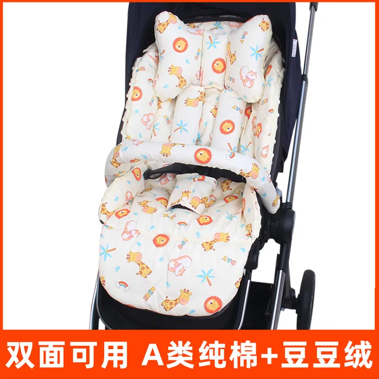 适用elittile逸乐途婴儿推车坐垫四季通用高景观推车秋冬保暖棉垫