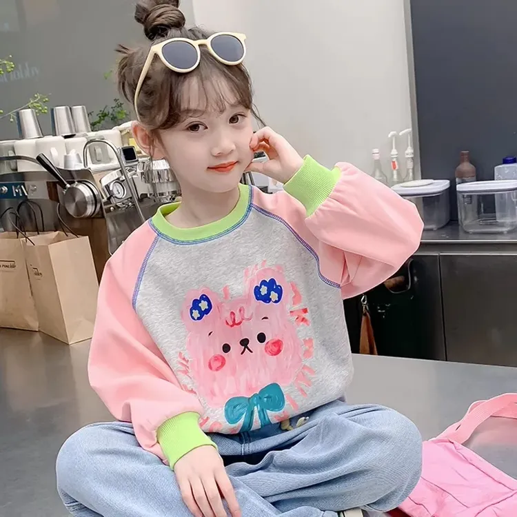 女童卫衣秋装2025新款女孩洋气儿童长袖中大童上衣潮ins外穿外套