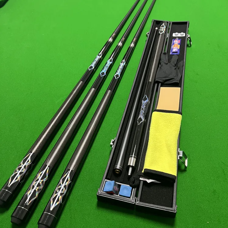 破天黑科技11.5mm炭黑台球杆中头杆黑色中式黑八9球桌球杆