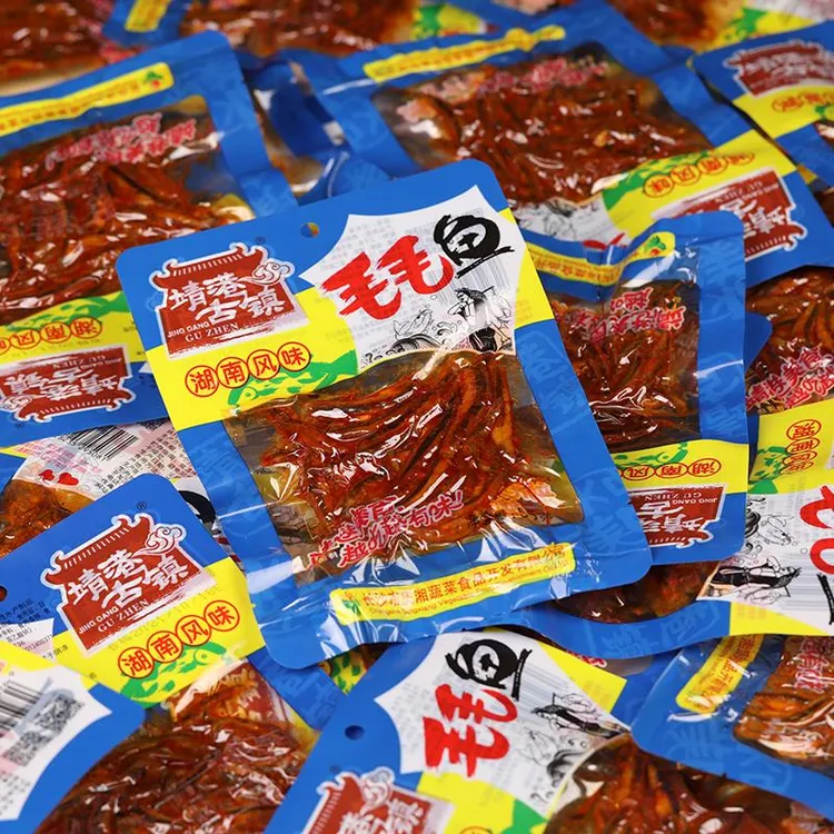 靖港古镇毛毛鱼g野山椒香辣味鱼仔湖南特产麻辣小鱼儿熟食笋0g