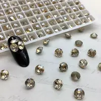 MM【香槟色尖底圆钻】填缝钻堆堆钻金色魅影美拉德美甲钻豹纹秋款