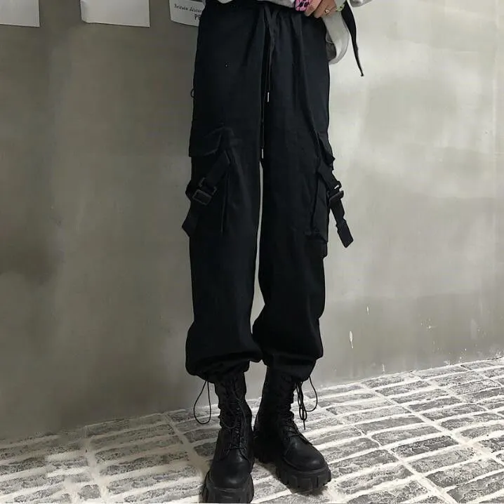 春秋薄款韩版ins百搭工装裤宽松束脚运动裤男女学生休闲直筒裤潮