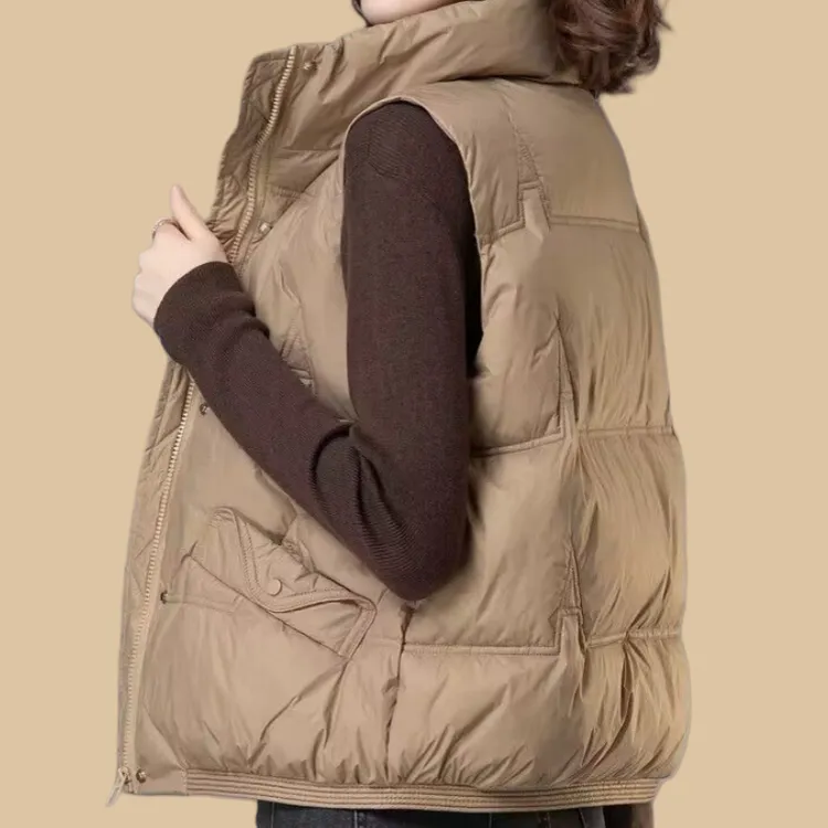 棉马甲短款妈妈装外穿2025冬季新款加大加厚宽松百搭坎肩背心外套