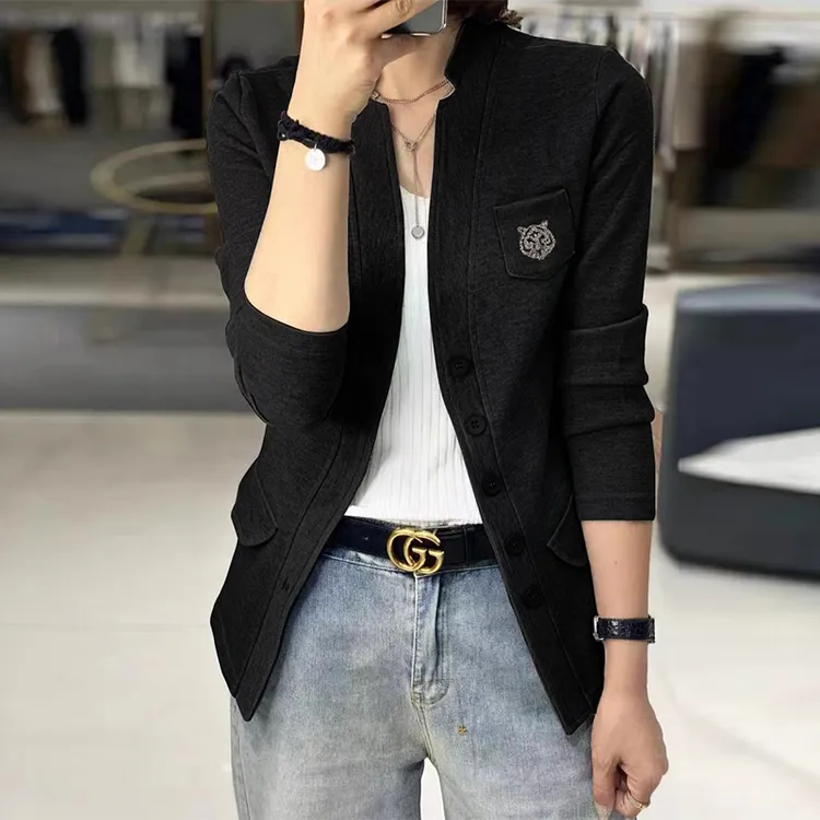 欧洲站2025秋季新款职业装气质优雅女神范高端西装立领西服外套潮
