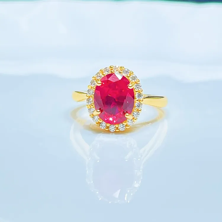 培育红宝石【70】珠光宝气雅致款红宝石戒指