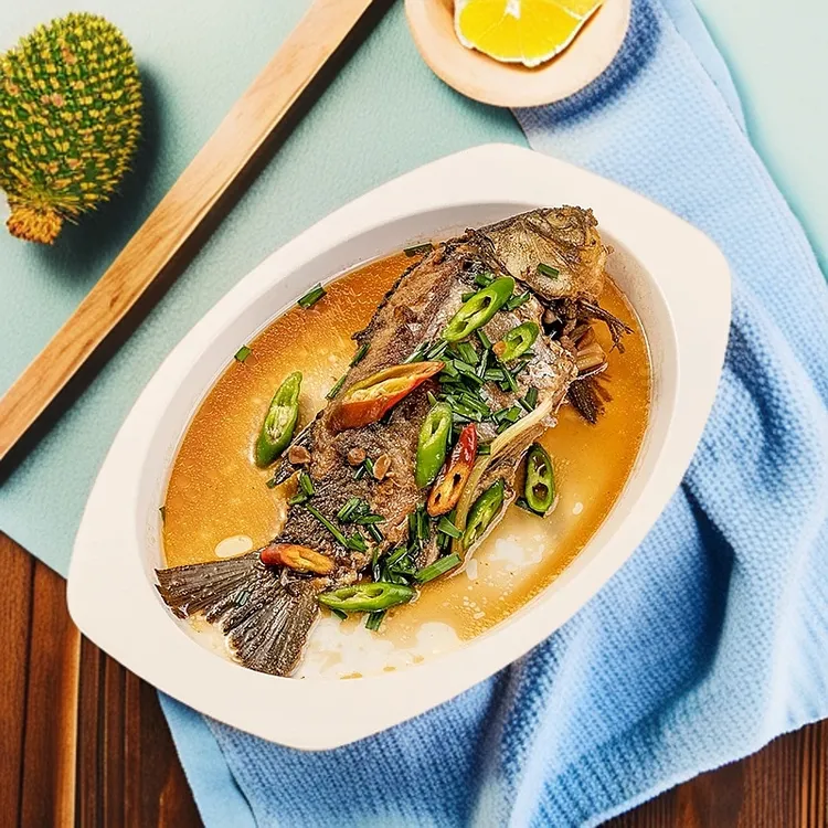 家庭正规一次性稻壳盘子鱼盘可放热菜菜盘食品级结婚圆形烧烤批发