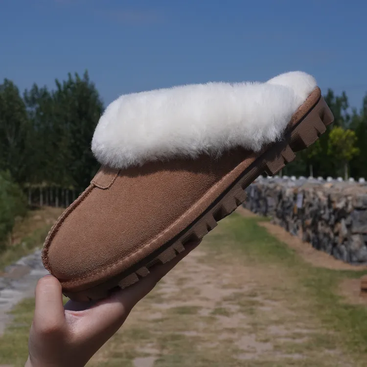 桑坡雪地靴 加厚加绒  星拖秋冬雪地靴冬季毛拖女款