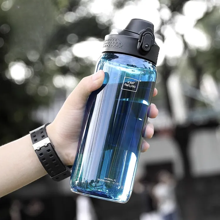 运动水杯大容量耐高温便携简约防摔健身水壶男女生塑料直饮太空杯