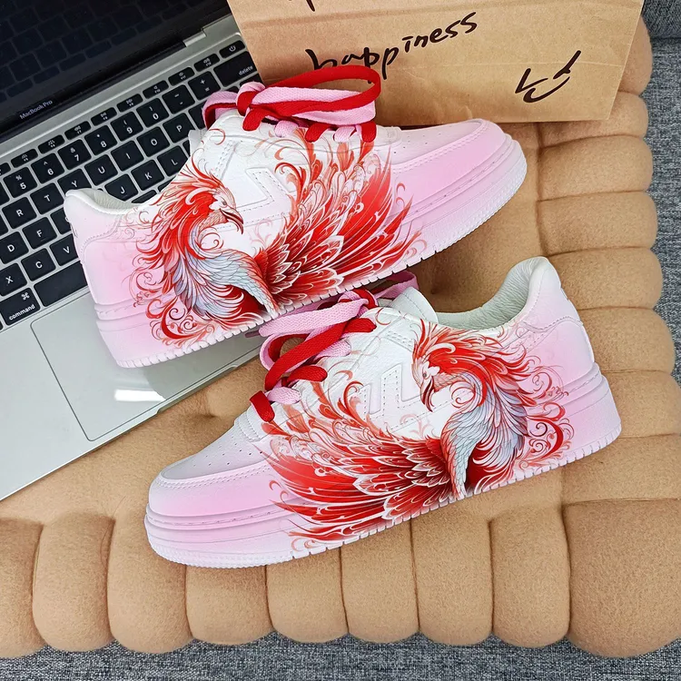 回力国潮鞋子火凤凰男鞋2025冬季加绒透气运动休闲情侣厚底小白鞋