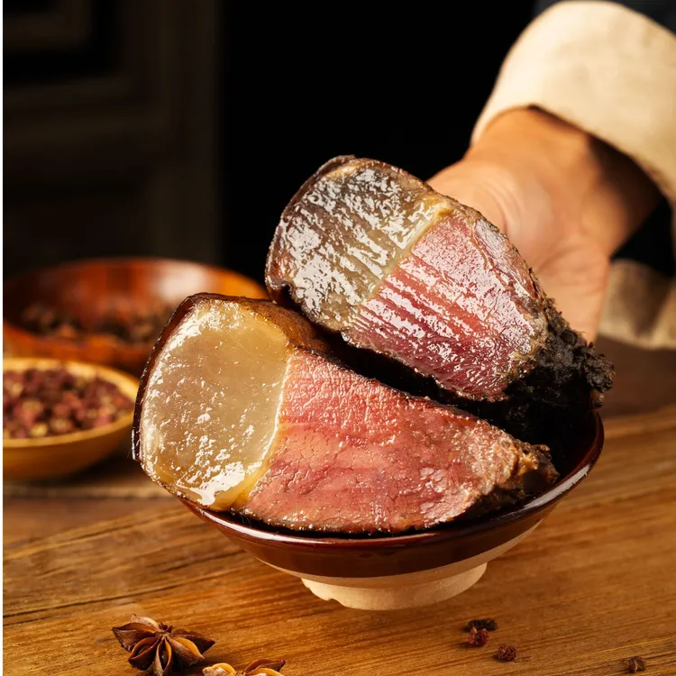 贵州烟熏土家猪腊肉遵义黔之农精选传统特产腌制制作柴火烟熏