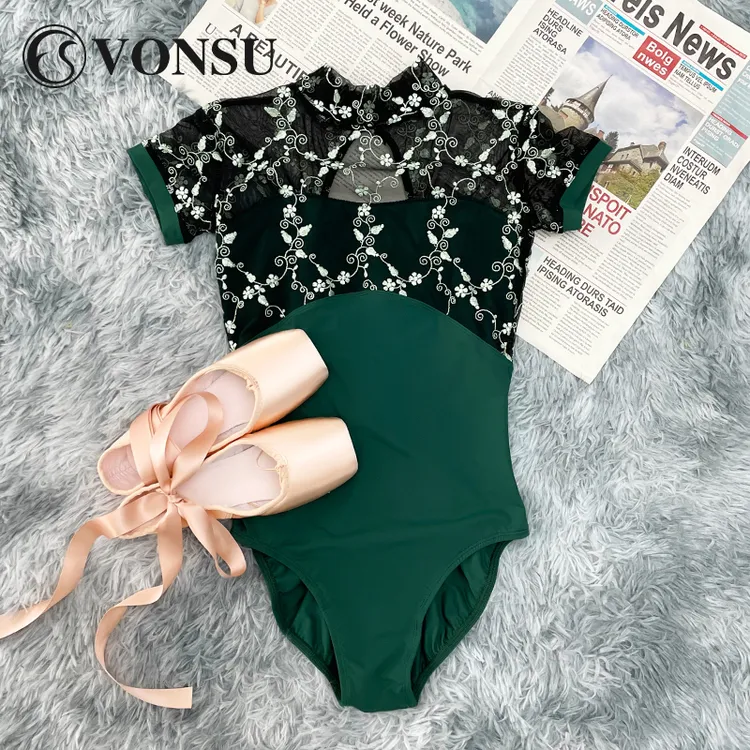 【老师推荐】梵舒芭蕾舞练功服成人空中形体体操服连体体服B6334