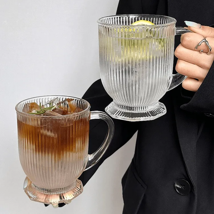 专用小众家居大容量水杯玻璃杯水果茶杯酒杯咖啡杯冷饮杯果汁杯