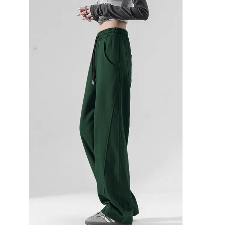 百搭女秋冬季2025新款美式高街运动窄版阔腿显瘦镰刀垂感香蕉裤女