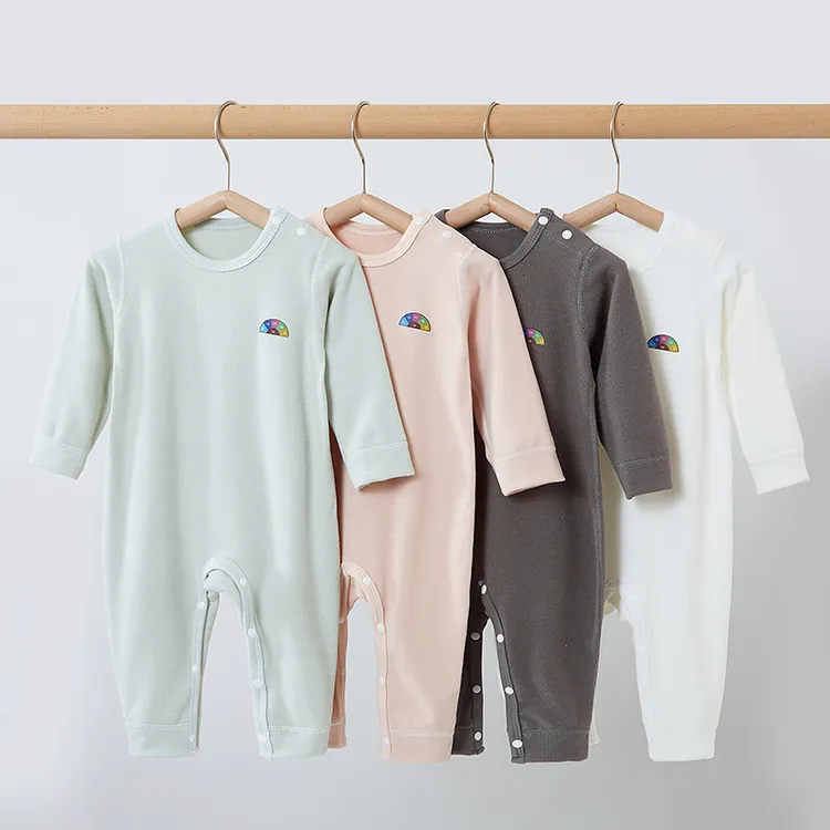 婴儿连体衣真德绒新生儿秋冬款衣服保暖肩扣爬服长袖宝宝睡衣哈衣