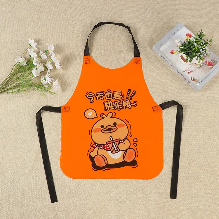 一次性围裙餐饮专用儿童小龙虾幼儿园无纺布防油污火锅吃饭定制厨