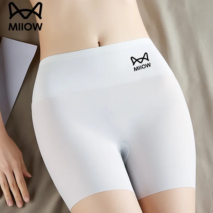 猫人安全裤女防走光不卷边薄款冰丝高腰无痕三合一收腹提臀打底裤