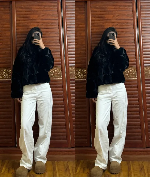 立领羊羔毛绒外套女秋冬加厚短款时尚气质开衫