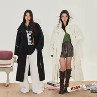 晶咕白标年度风衣重工多口袋廓形中长款工装风衣女气质外套
