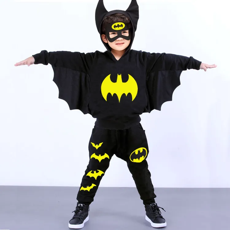 万圣节儿童服装男蝙蝠侠衣服角色扮演cosplay舞台走秀表演套装