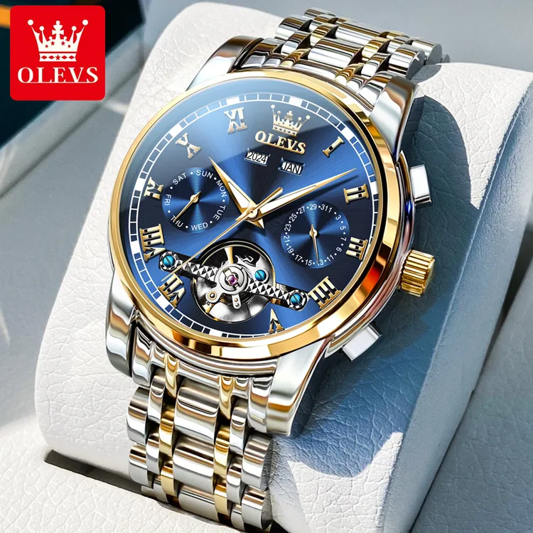 瑞士欧利时名表镂空经典高档多功能时尚30-40岁男士机械手表6607