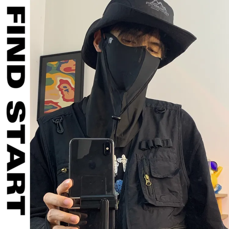 findstart面基尼户外男士专业防晒骑车面罩遮全脸口罩面纱夏季