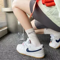 袜子女韩版中筒纯色ins潮百搭简约运动风春夏透气吸汗棉质女袜