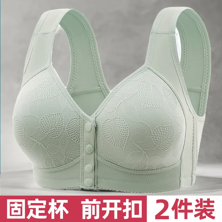 前开扣中老年人妈妈无钢圈聚拢内衣老人文胸胸罩大码薄款2025爆款