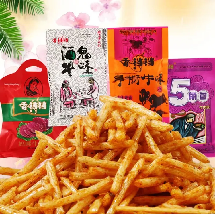 【童年零食】香铛铛辣条地道牛肉味麻酒鬼辣条8090怀旧童年回忆味道