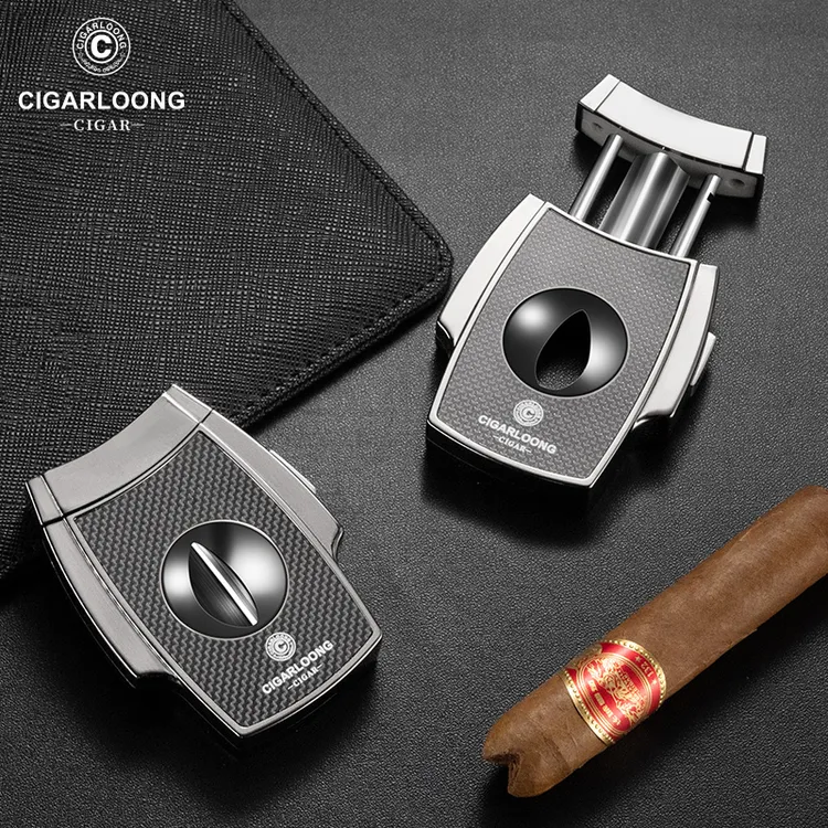 茄龙雪茄剪不锈钢锋利V型大口径烟槽便携雪茄剪刀开孔器CLE-23LF2