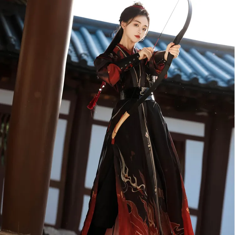 茵卡蕾原创改良汉元素男女侠客风宋制交领长衫褙子武侠古装汉服