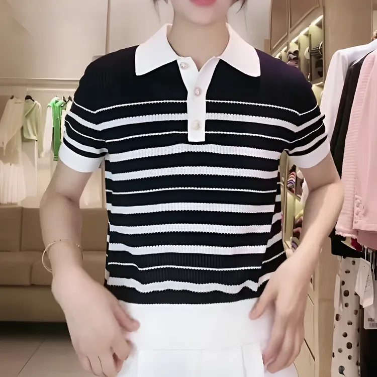【100%莱赛尔天丝】气质显瘦休闲百搭夏季polo衫翻领女士时尚潮流